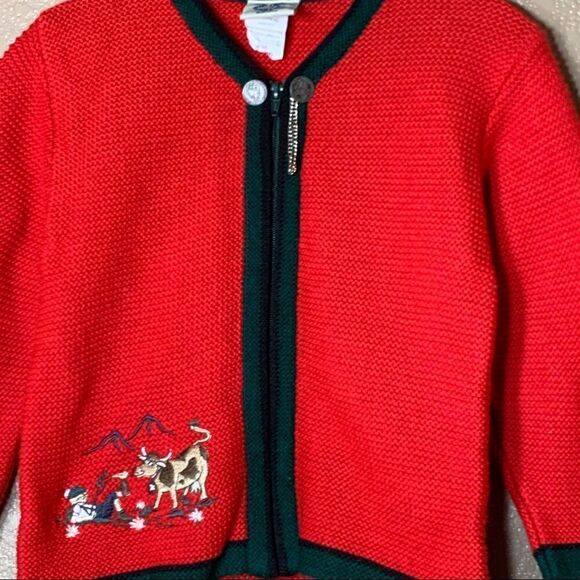 Usar Trachten wool blend red sweater - Picture 2 of 14